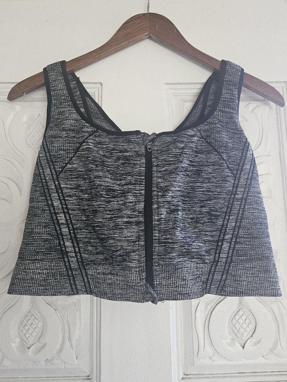 Avia Grey Front-Zip Sports Bra XXXL